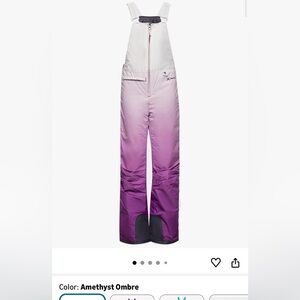 Arctix Kids Purple Ombre Snow bib large new